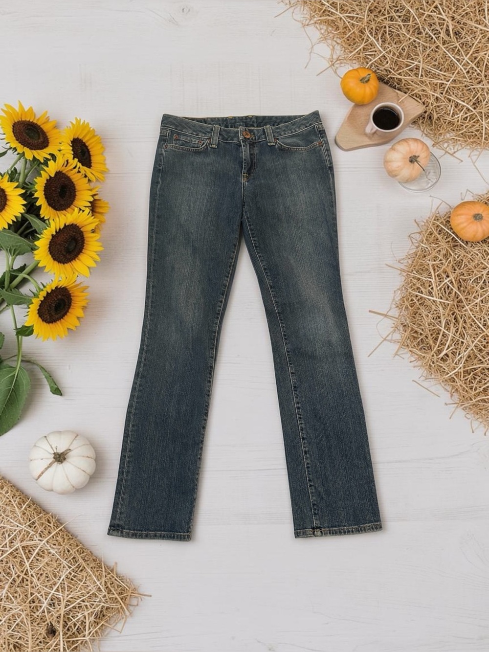 Vintage Lucky Brand Dungarees Jeans 8 /29 Lola Straight Low Rise 90s Distressed